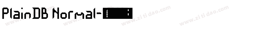 PlainDB Normal字体转换
